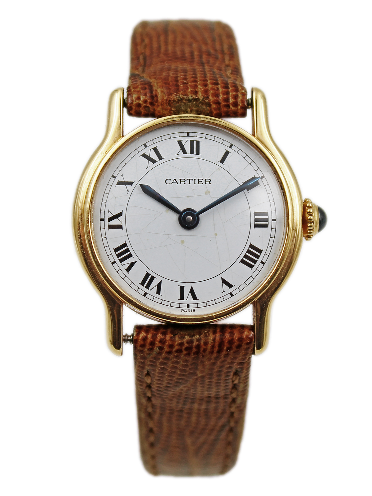 Cartier Ladies 18k YG Round, Circa 1970'