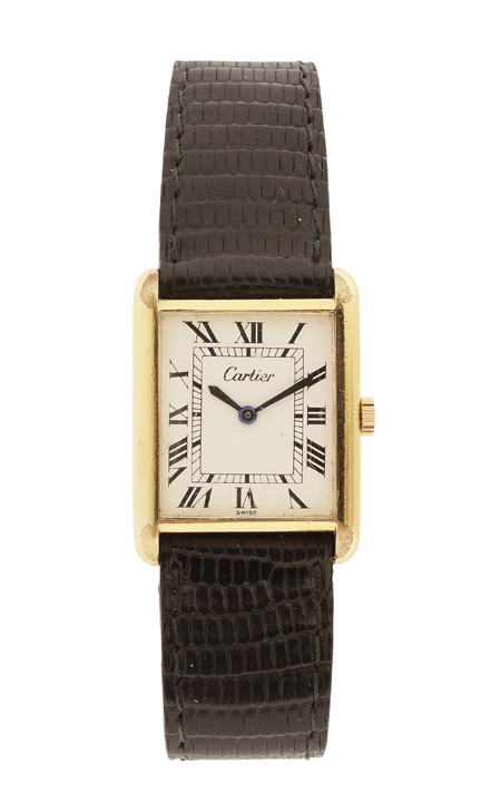 Cartier "Tank" Yellow Gold-Filled Wrist Watch, c.1960s/1970s