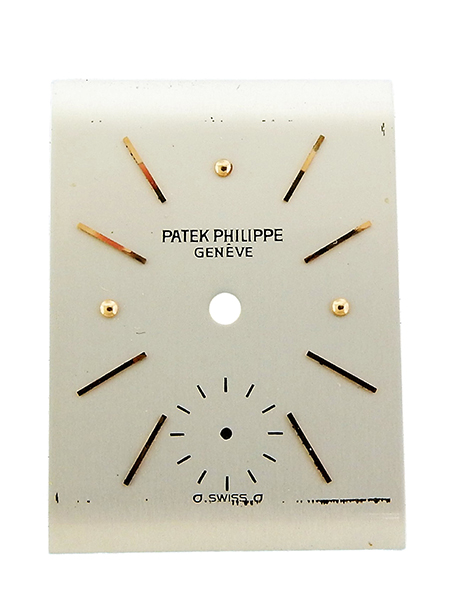 Patek Philippe Rectangular Silvered Dial with Baton numerals and Sub Dial