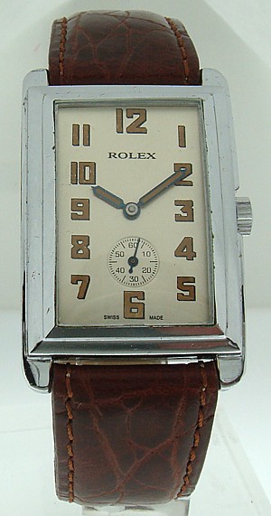 Rolex Stainless Steel Vintage Stepped Case, Made circa 1930's