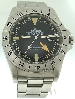 Rolex, Steve McQueen Oyster Perpetual Date, Explorer II, Superlative Chronometer, Officially Certified”, Ref. 1655. Made in 1972.