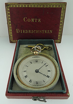 French Open Face 18kYG Pocket Watch as Breguet