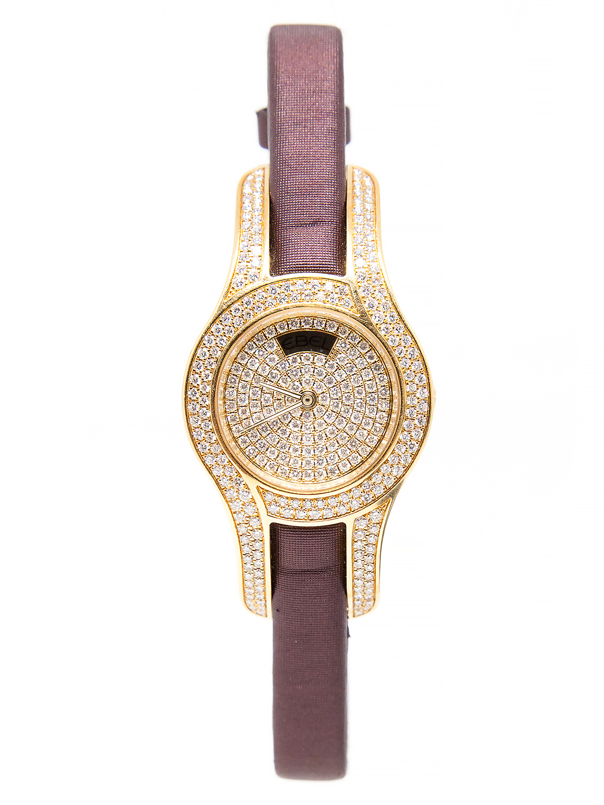 Ebel Ladies 18k Yellow Gold Diamond Lugs & Bezel, with box and papers. Retailed for $30,000