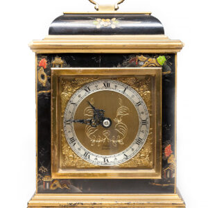 Elliot English 8 Day Table Clock with Japanese Motif c. 1960s