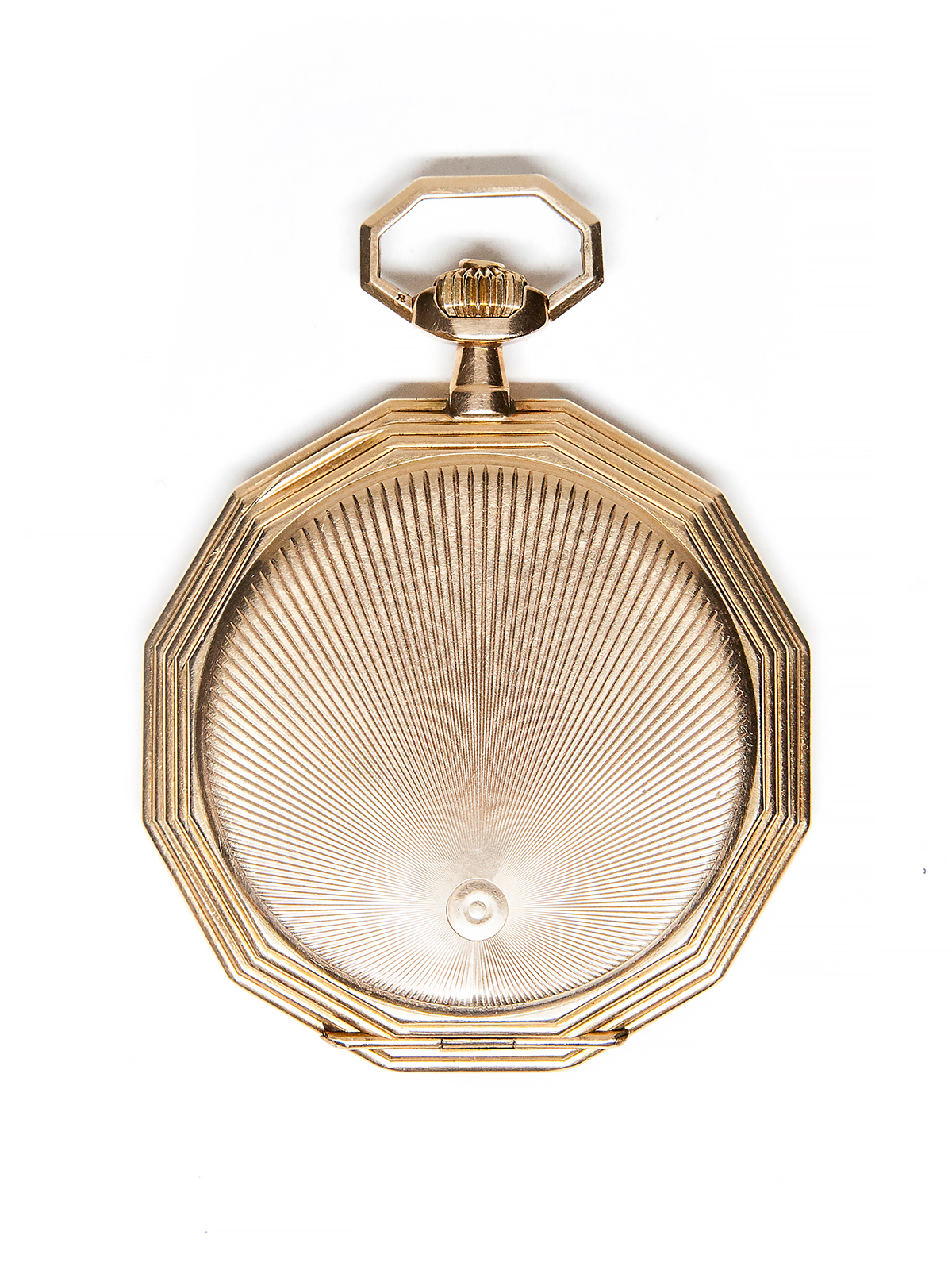 Audemars Freres 14k Yellow Gold Dodecagonal Hunter Case Pocket Watch c. 1910