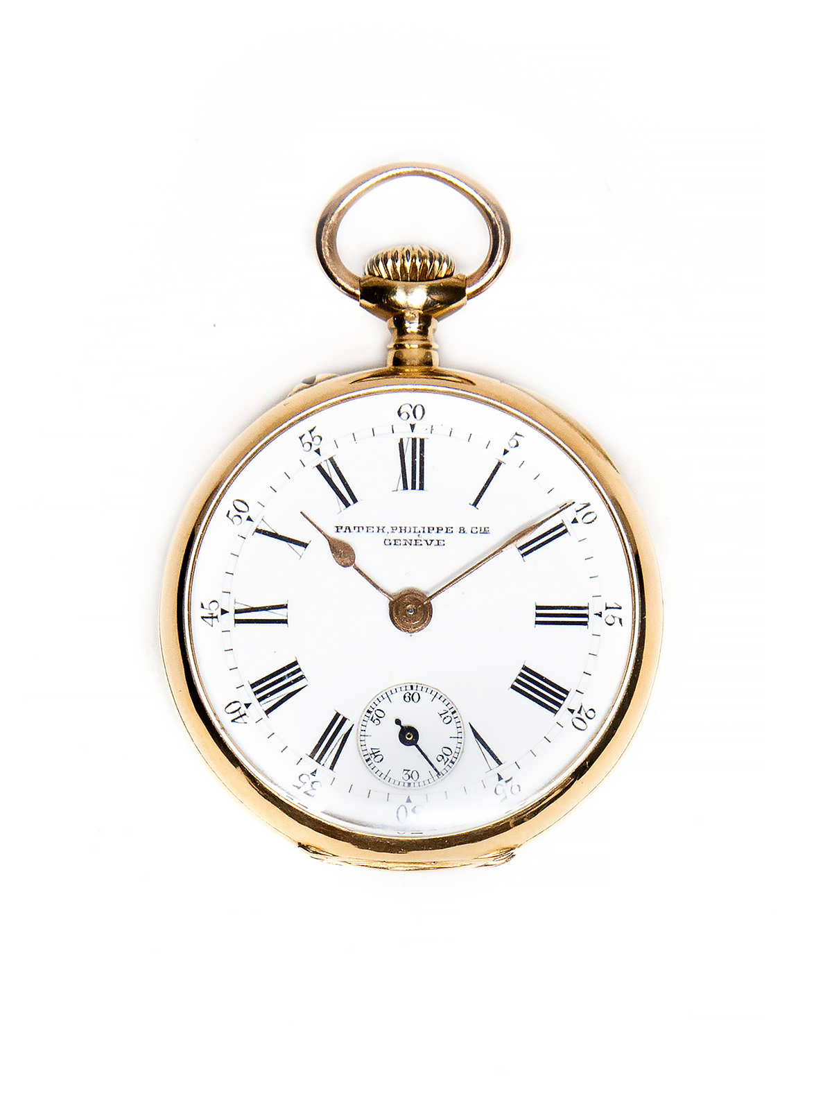 Patek Philippe 18k Yellow Gold Open Face Pendant Pocket Watch c. 1898