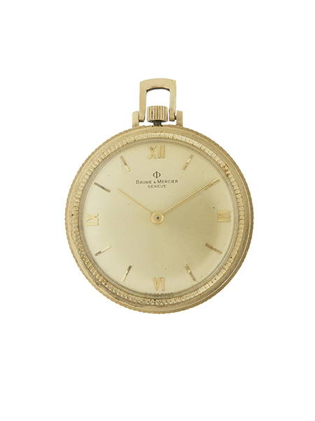 Baume Mercier 14k Yellow Gold Open Face Pocket Watch