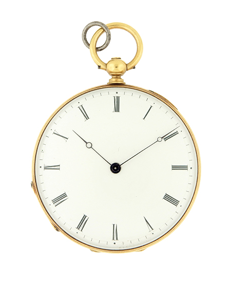 Vintage 18k Yellow Gold Open Face Pocket Watch