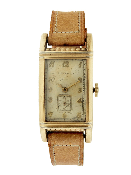 Longines Rectangular Yellow Gold Fill Vintage Swiss Wristwatch