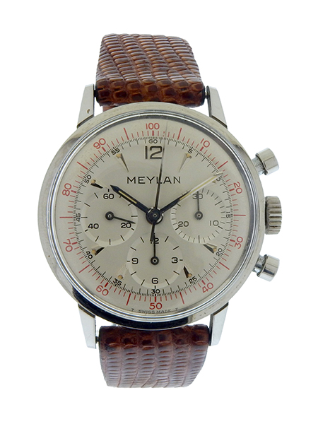 Meylan (Ref 813-65) Decimal Chronograph Stainless Steel Wristwatch c. 1965