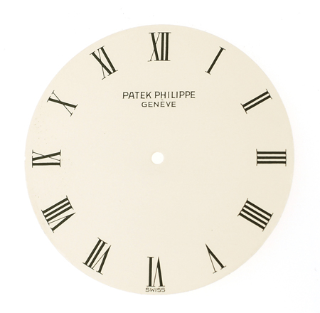 Patek Philippe Silvered Dial. New old stock, Black Roman Numerals, Flat 30.5mm