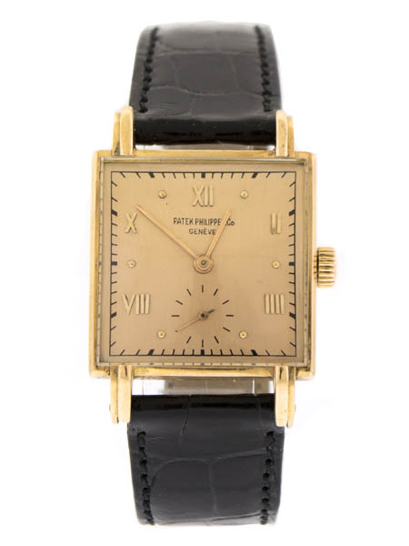 Patek Philippe & Co. 18k Pink Gold Square Wristwatch c. 1940s