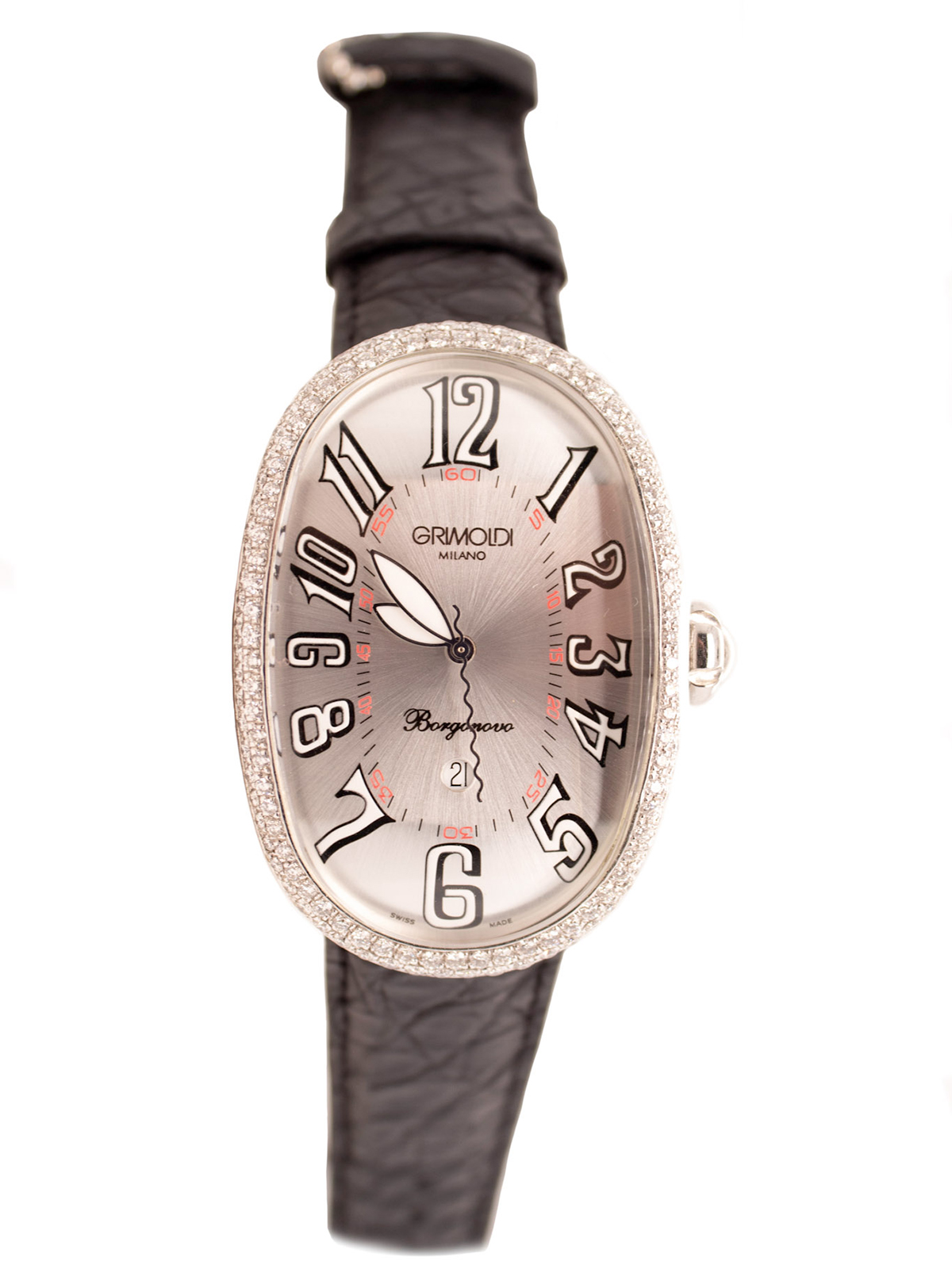 Grimoldi, SS Men's Auto-Date W/Silver Dial