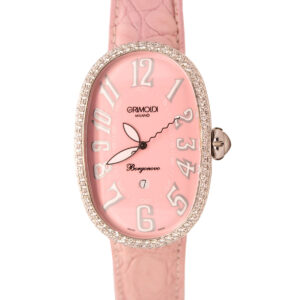Grimoldi, SS Ladies Auto-Date W/Pink Dial, Circa 2000'/Never worn/Complete