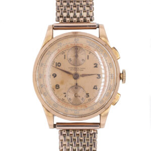 Swiss Chronograph Suisse Bracelet 18kPG Wristwatch c. 1940s