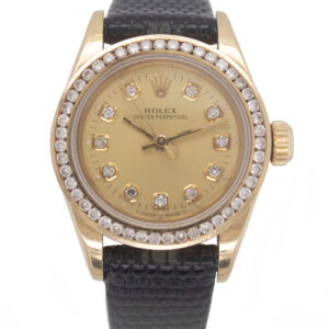 Rolex Ladies 18KYG w/ Diamond Bezel Ref: 67188 (22990)