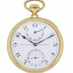 Rare! Patek w/ Up & Down Indicator Open Face Pocket Watch (23032)