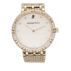 Audemars Piguet 18KYG Circa 1990's Bracelet Watch With Diamond Bezel and Diamond Dot Dial  (23048)