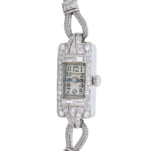 Armiger Lady's Platinum and Diamond Art-Deco Bracelet Watch c. 1920