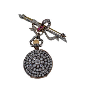 Breguet 18K Silver and Diamond Pendant Watch Made in 1896 (23064)