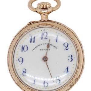 Vacheron Constantin 18K YG Open Face Pendant Watch with Scene of 1901 Schutzenfest in Lucerne Switzerland