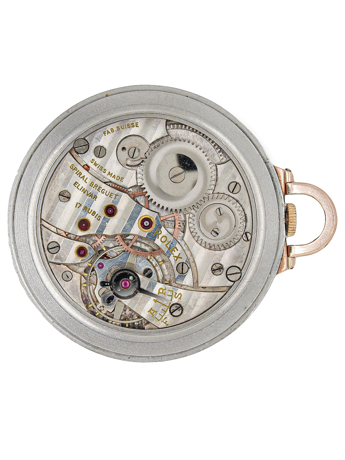 Rolex SS & Gold Pocket Watch with Two-Tone Dial (23101)
