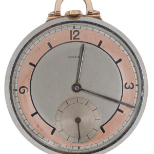 Rolex SS & Gold Pocket Watch with Two-Tone Dial (23101)