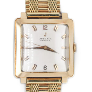 Juvenia Automatic 18K PG Square Men's Bracelet Watch Circa 1950's Reference #: 721853 (023077)
