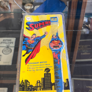Rare KIDS DC Comics Superman Man Of Steel Five Function Quartz Wristwatch.